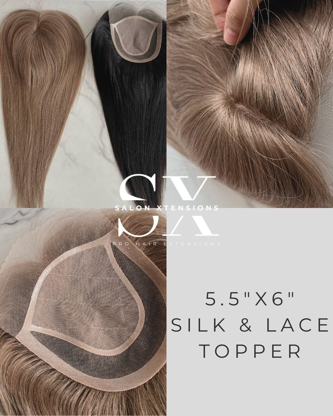 5.5x6 Silk & Lace Topper